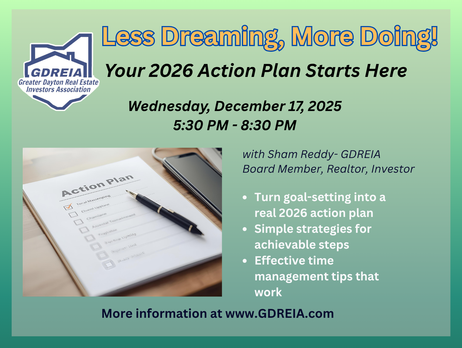 GDREIA-Dec2025-3rdWed-LessDreamingMoreDoing-2026ActionPlan